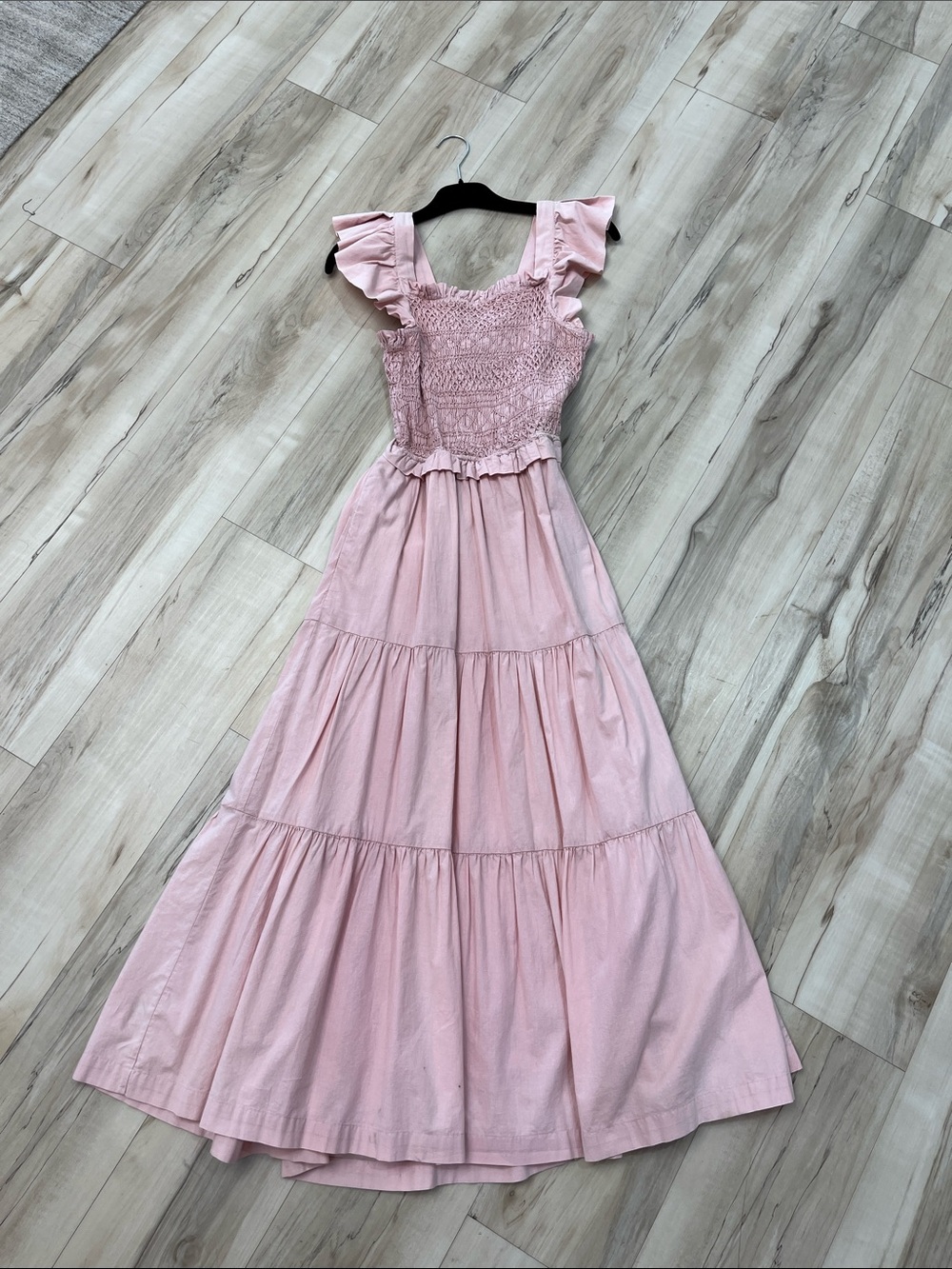 Sea New York Pink Ruffle Maxi Dress